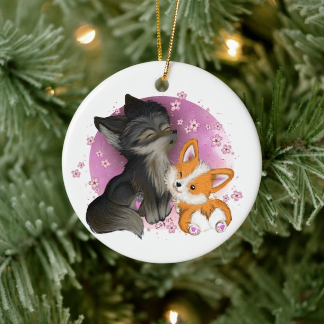 Ceramic Ornament - Fluffy Cuddles (Tree)