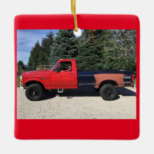 Ceramic Ornament pickup truck