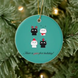 Ceramic Ornament - Puurfect Holiday