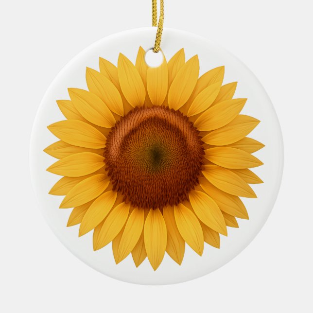 Ceramic Ornament - Sunflower (Front)