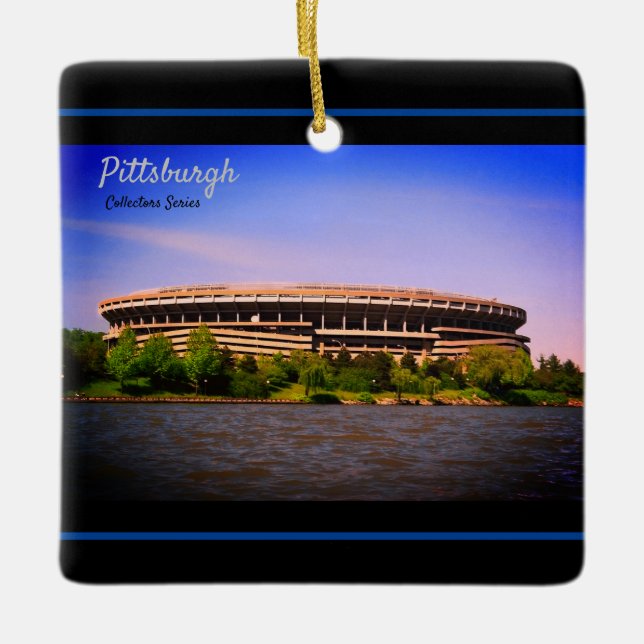  Ceramic Ornament Three Rivers Stadium  Day View   (Front)