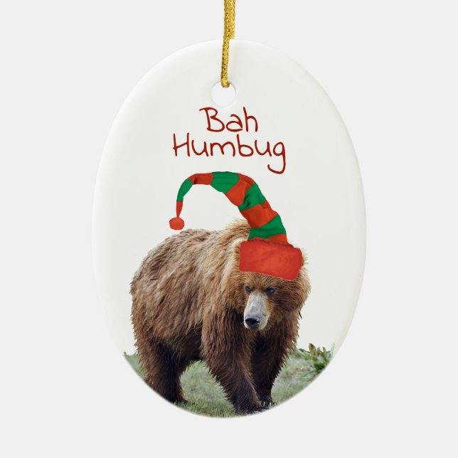 Ceramic Ornament w/ grizzly bears (Front)