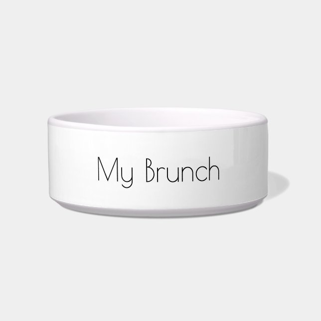 Ceramic Pet Bowl My Brunch bowl (Front)