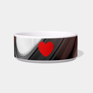 Ceramic Pet Bowl Trend Abstract Art Black Powdery
