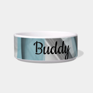 Ceramic Pet Bowl Trend Abstract Art Blue Ocean
