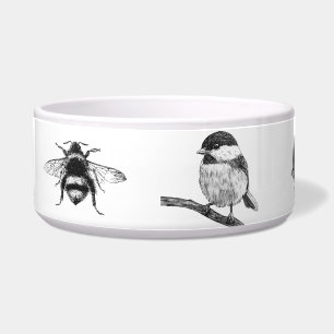 Ceramic Pet Bowl - Water Bowl Insects & Birds