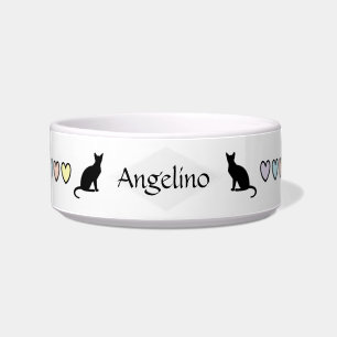 Ceramic Pet Bowl with Art Nouveau Design - HAMbWG