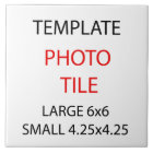 Ceramic Photo Tile Template / Custom sizes