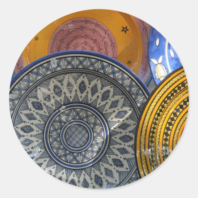 Ceramic Plates Classic Round Sticker (Front)