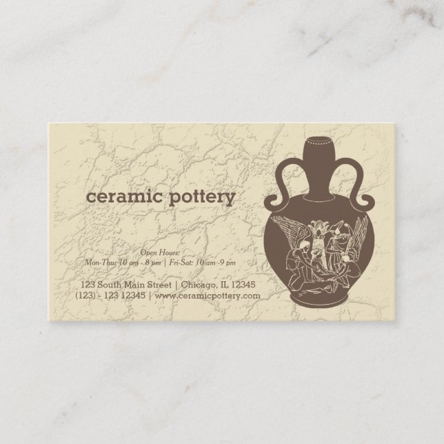 Ceramic Pottery Business Card (Front)