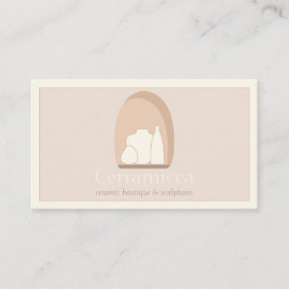 Ceramic Pottery Handmade Porcelain Sculpture Vase Business Card