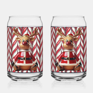 Ceramic Reindeer Soda Glass