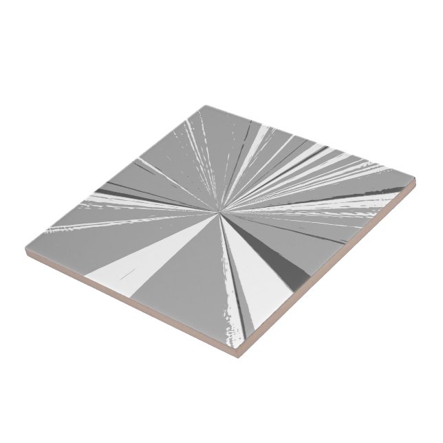 Ceramic Silver Tile by Janz 4.25x4.25 (Side)