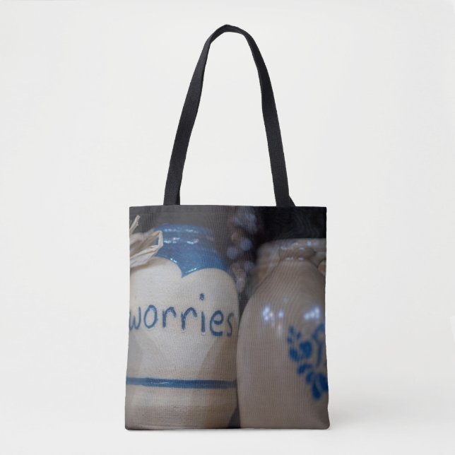 Ceramic Solace - Artisanal Worry Jar Tote Bag (Front)