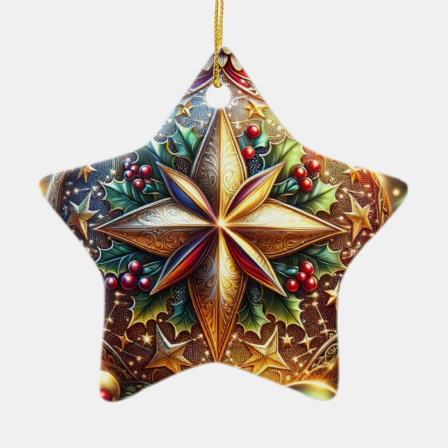 Ceramic Star Ornament (Front)