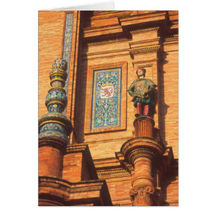 Ceramic statue detail on the Plaza de Espana in