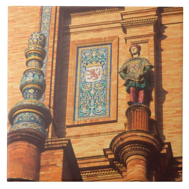 Ceramic statue detail on the Plaza de Espana in Ceramic Tile (Front)