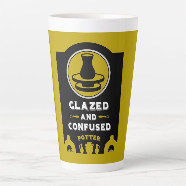 Ceramic Studio Potter Latte Mug (Front)