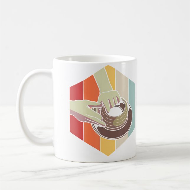 Ceramic Teacher Retro Pottery Coffee Mug (Left)