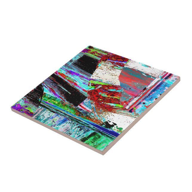 Ceramic Tie – Neon Pulse Ceramic Tile (Side)