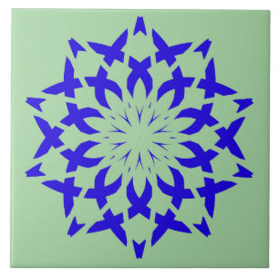 Ceramic Tile, An elegant blue & green design  Ce Ceramic Tile