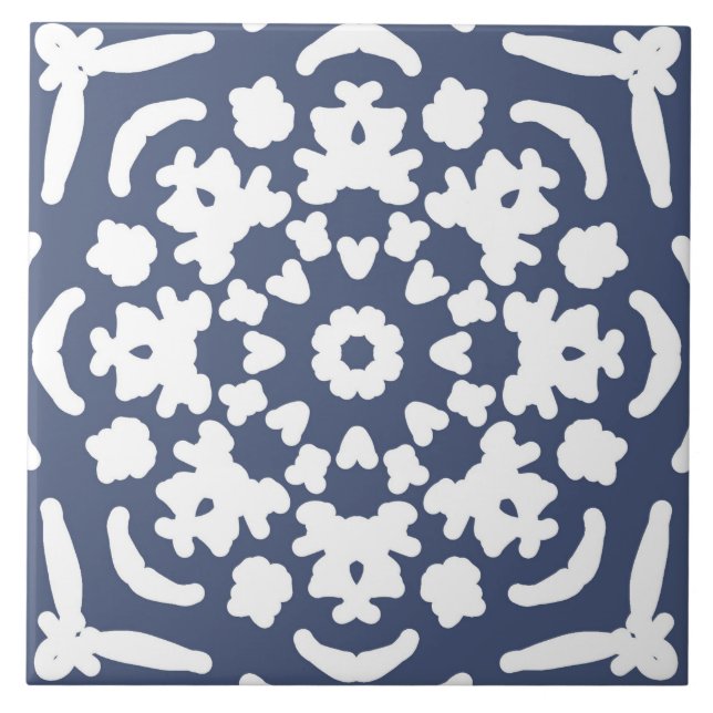 Ceramic Tile, An elegant grey & white design Ceram Ceramic Tile (Front)