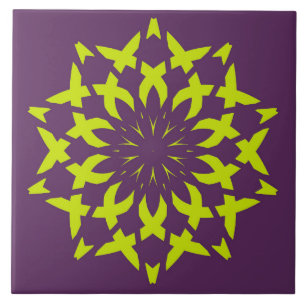 Ceramic Tile, An elegant maroon & green design  Ceramic Tile