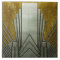 Ceramic Tile - Art Deco Gray and Gold