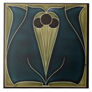 Ceramic Tile - Art Nouveau Design Tile