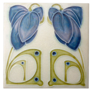 Ceramic Tile - Art Nouveau Floral Tile