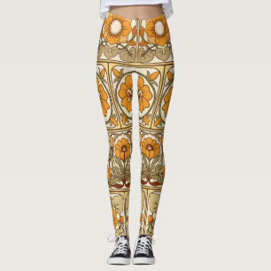 Ceramic Tile: Art Nouveau Style. Leggings