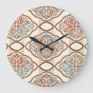 Ceramic Tile: Artistic Wall Decor Large Clock