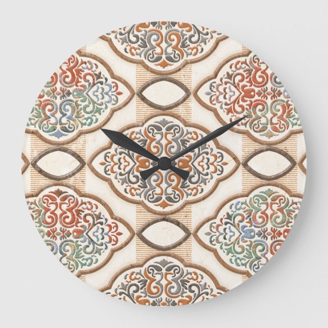 Ceramic Tile: Artistic Wall Decor Large Clock (Front)