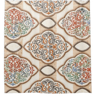 Ceramic Tile: Artistic Wall Decor Shower Curtain