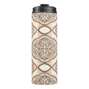 Ceramic Tile: Artistic Wall Decor Thermal Tumbler