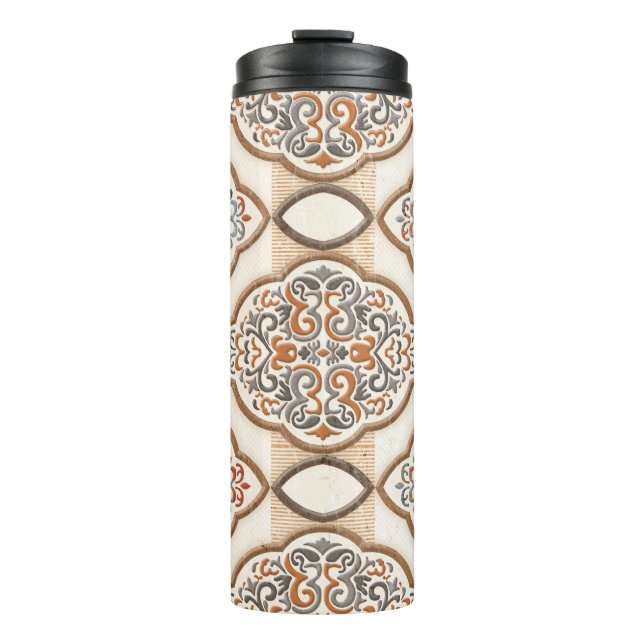 Ceramic Tile: Artistic Wall Decor Thermal Tumbler (Front)