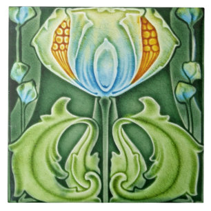 Ceramic tile - Arts and Crafts Period Floral