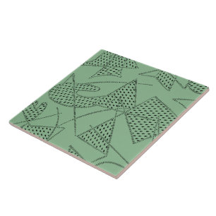 Ceramic Tile : ATOMIC BOOMERANG - SEAFOAM GREEN
