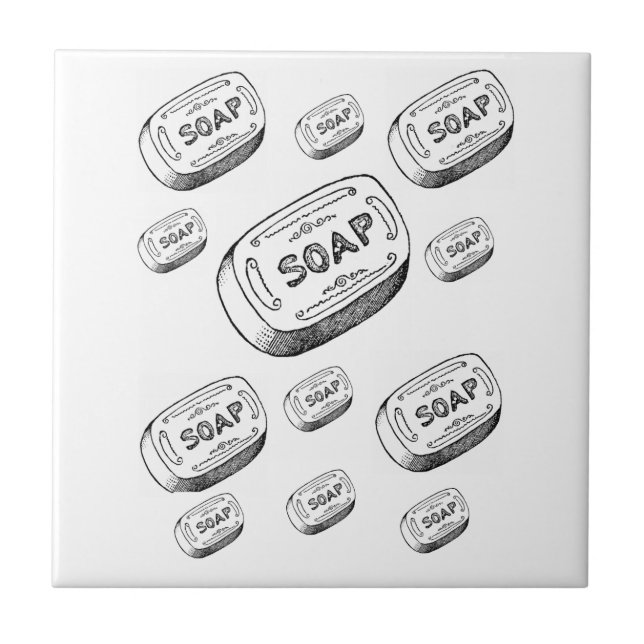 Ceramic Tile Bathroom Soap Vintage (Front)