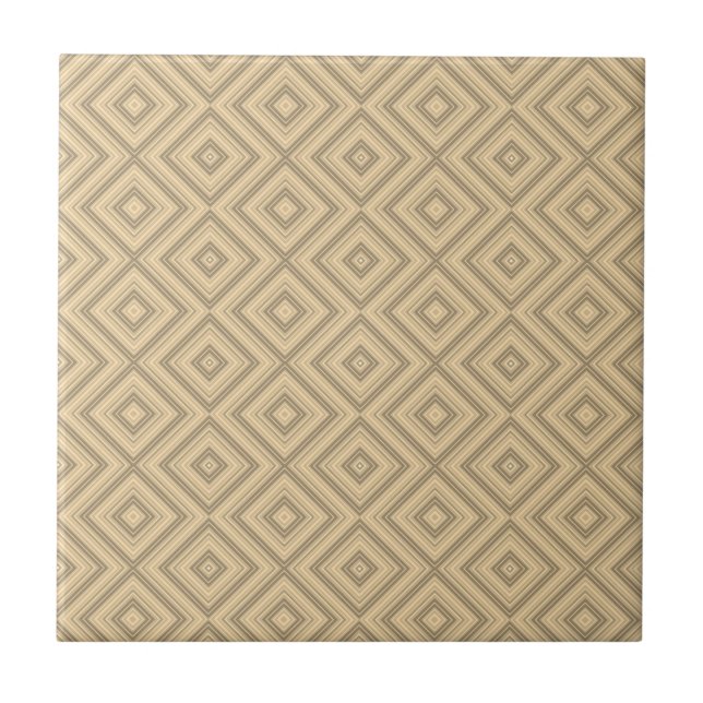 Ceramic Tile Beige Brown Stripe (Front)