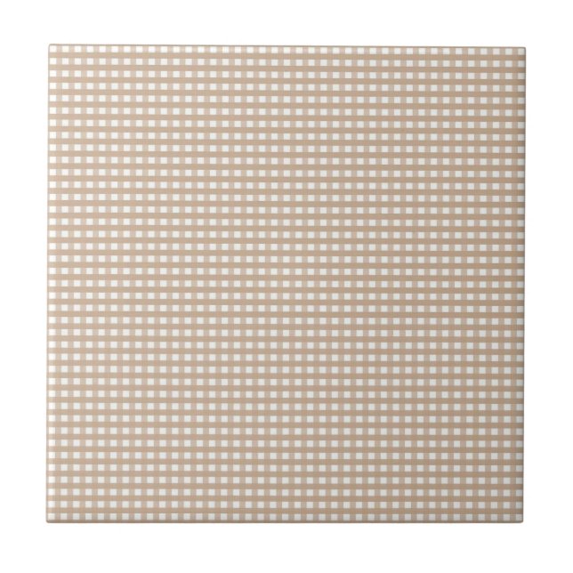 Ceramic Tile Beige & White Stripe Square (Front)