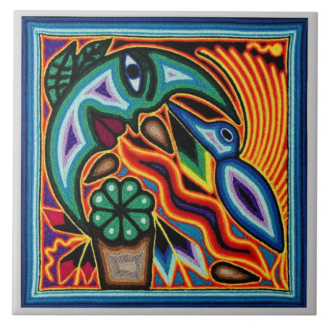 Ceramic Tile - Bird & Moon (Front)