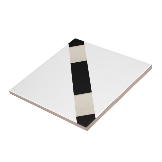 Ceramic Tile Black and White Stripe (Side)