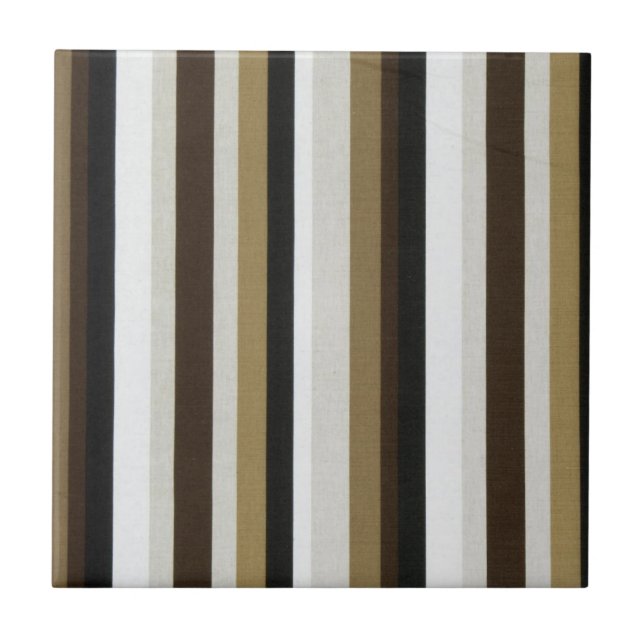 Ceramic Tile Black Brown Stripe (Front)