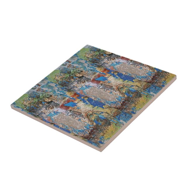 Ceramic Tile Blue (Side)