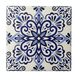 Ceramic Tile - Blue/Off White Azulejo Tile