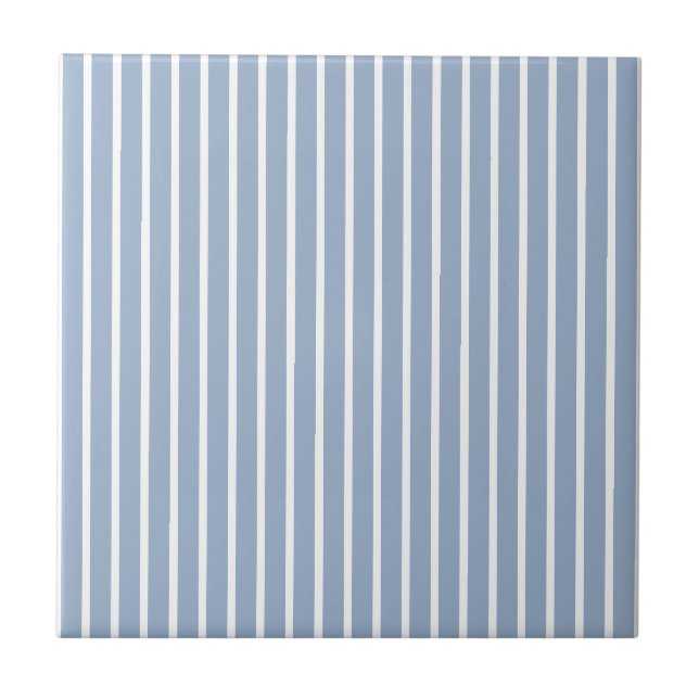 Ceramic Tile  Blue Stripe  (Front)