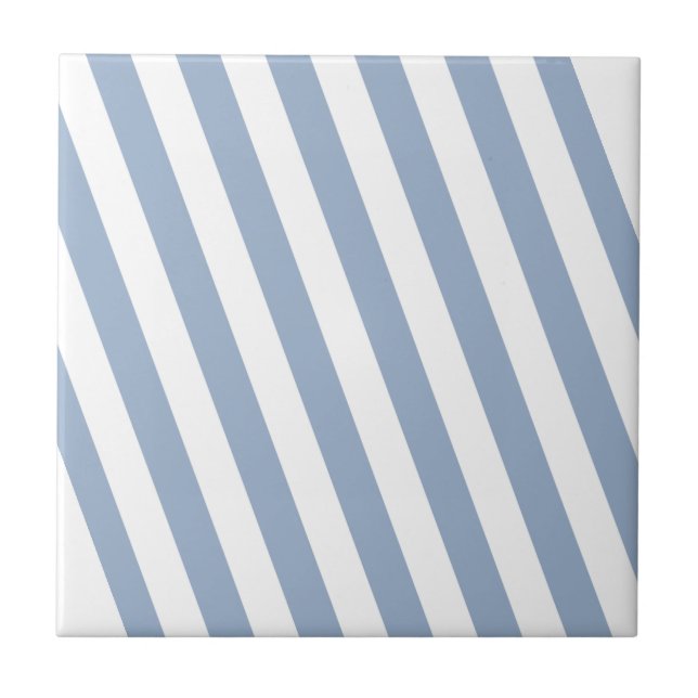 Ceramic Tile  Blue Stripe  (Front)
