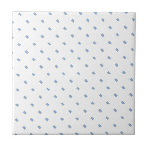 Ceramic Tile  Blue Stripe Square