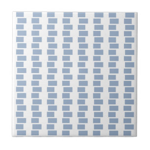 Ceramic Tile Blue Stripe Square